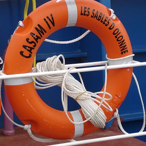 Pajarola, transport maritime vers l'Île d'Yeu : CASAM IV bouée de sauvetage