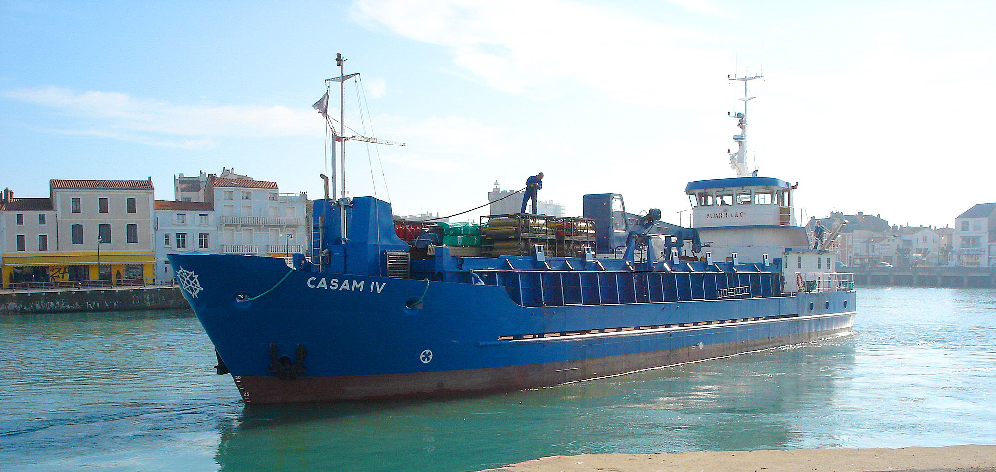 Pajarola, transport maritime vers l'Île d'Yeu : arrivée du Casam IV